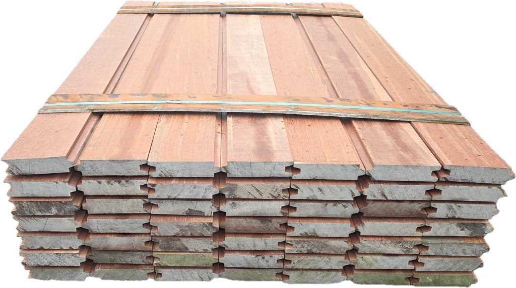 Hardhouten damwandplanken – 3,4  x 12,7 cm, Tuin en Terras, Ophalen, Minder dan 180 cm, Planken, Hardhout