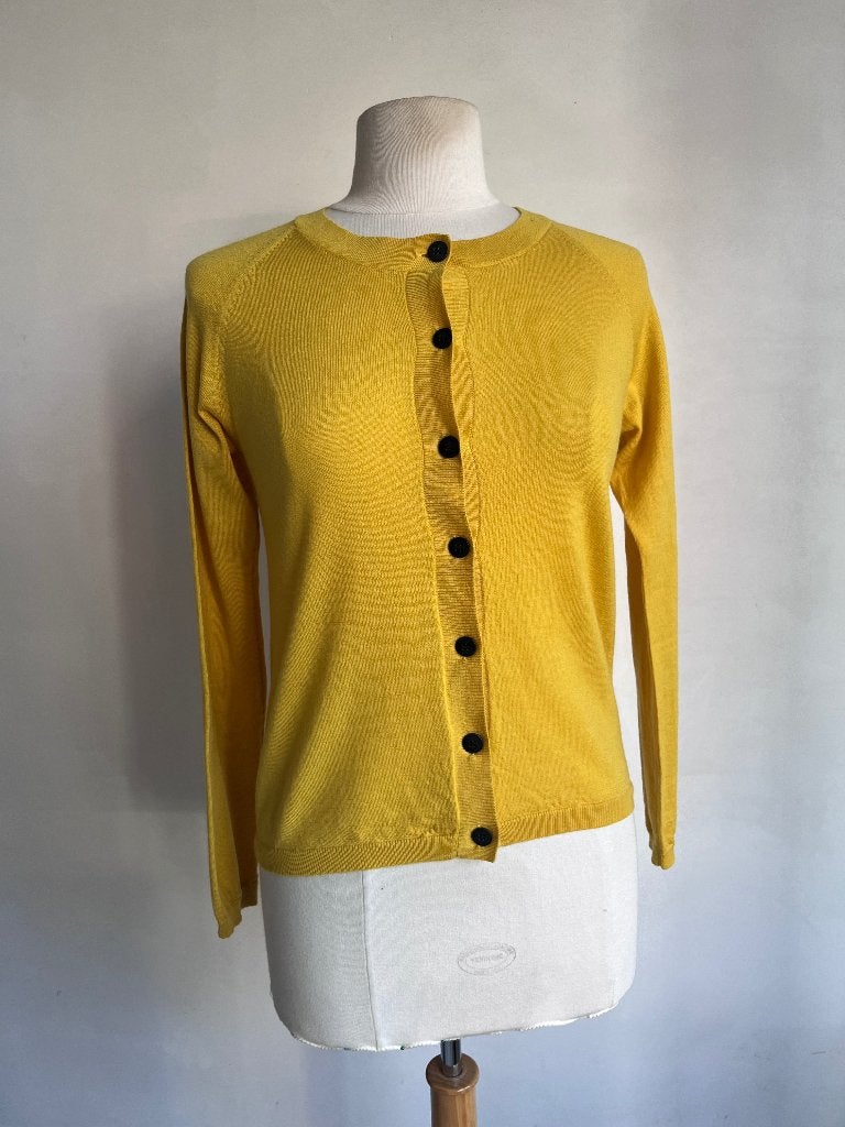 purdey vestje merino geel maat m, Maat 38/40 (M), Verzenden, Geel, Zo goed als nieuw