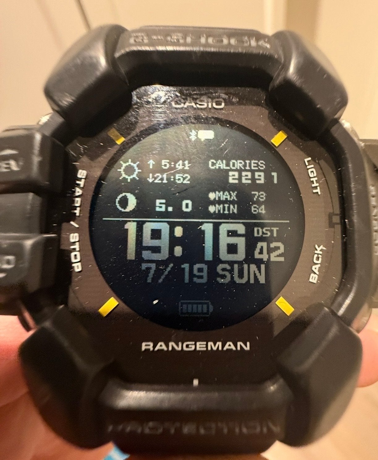 Casio G-Shock GPR-H1000 Rangeman Smartwatch, Ophalen, Zwart, Waterdicht, Android