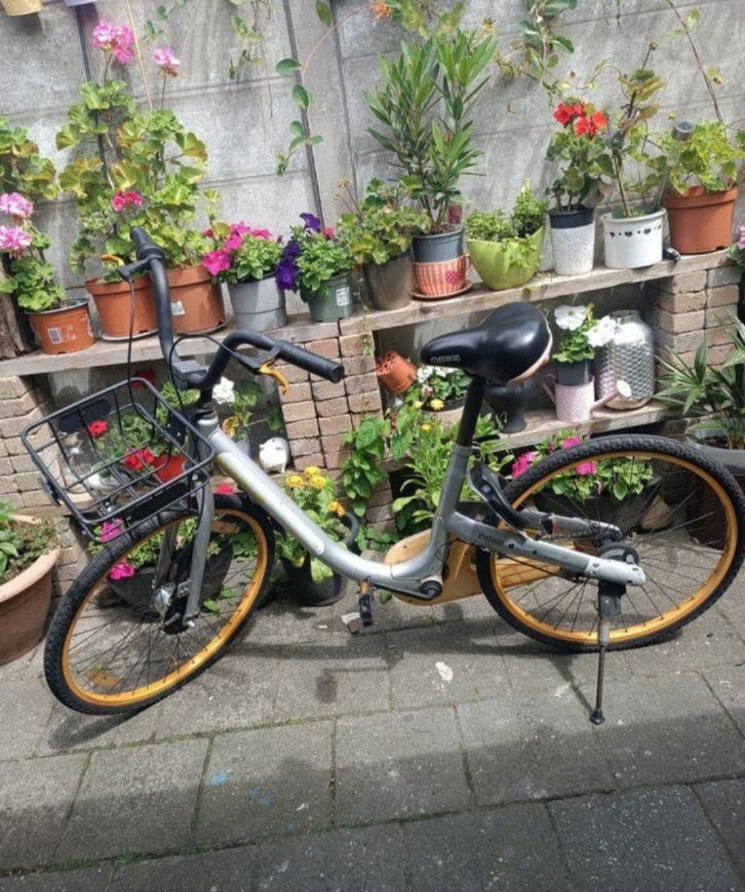 Obike deelfiets met mandje en lage instap, Terugtraprem, Minder dan 47 cm, Ophalen, Overige merken