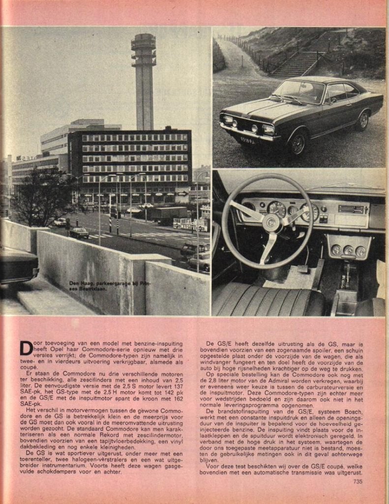 Autokampioen test Opel Commodore GS/E Coupe Maart 1971, Ophalen of Verzenden, Gelezen, Opel