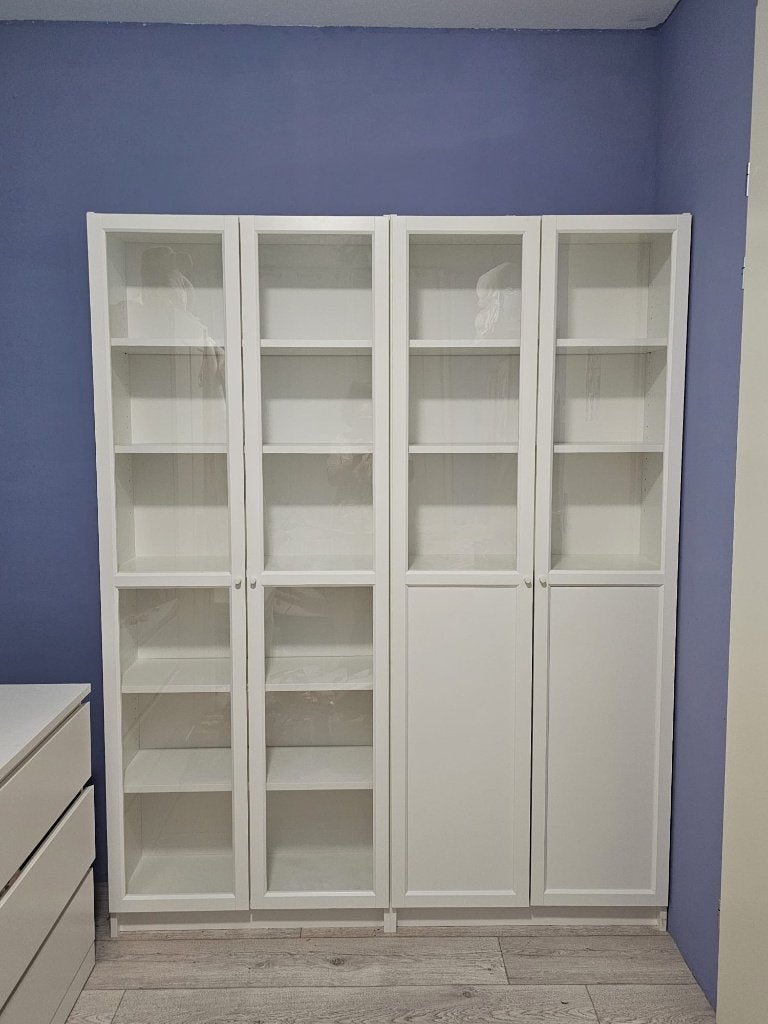 IKEA Vitrinekast  Billy / Oxberg, Ophalen, Met deur(en), 150 tot 200 cm, Zo goed als nieuw