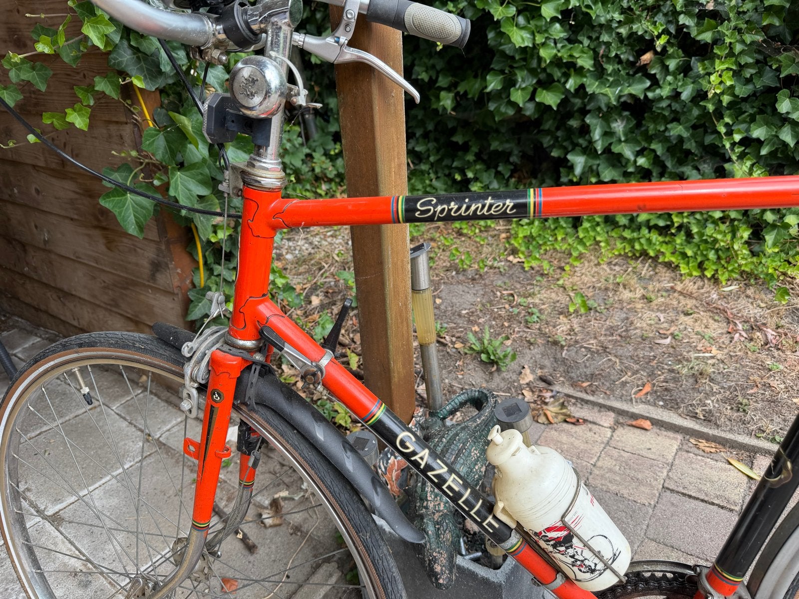 Gazelle Sprinter racefiets - Vintage Oranje, Ophalen, Gebruikt, Velgrem, 57 tot 61 cm