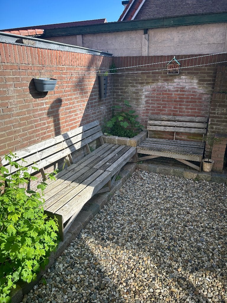 Houten palletbanken, Ophalen, Gebruikt, Hout