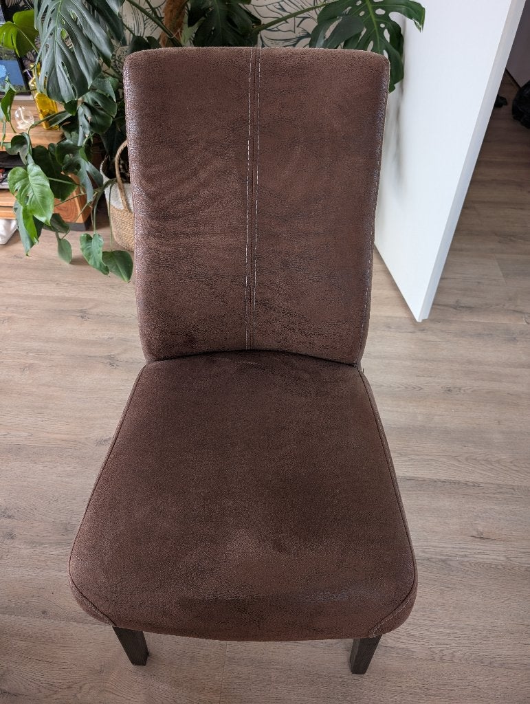 6 Quirin eetkamerstoelen van Henders & Hazel, Ophalen, Gebruikt, Bruin, Vijf, Zes of meer stoelen