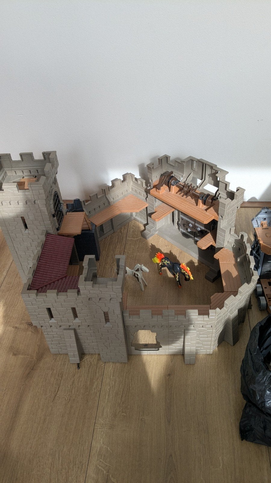 Playmobil Kasteel met Poppetjes, Paarden en Kanon, Gebruikt, Complete set, Ophalen of Verzenden, Kasteel/Fort