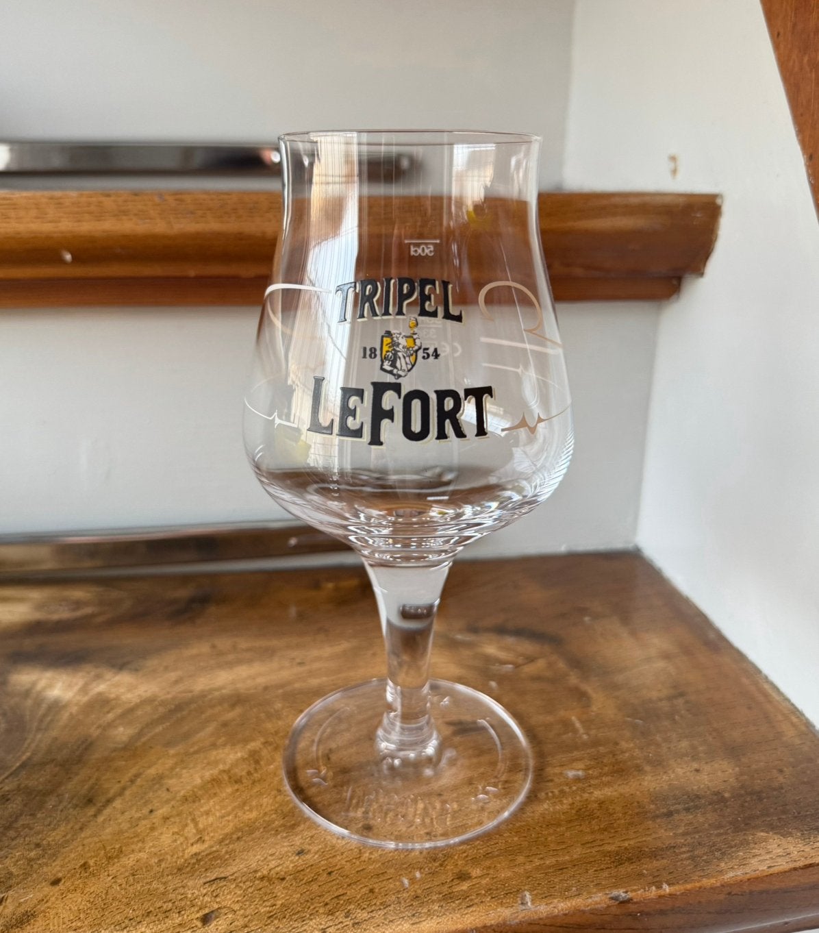 Tripel LeFort bierglas 0,5L, Verzamelen, Ophalen of Verzenden, Zo goed als nieuw, Glas of Glazen, Overige merken