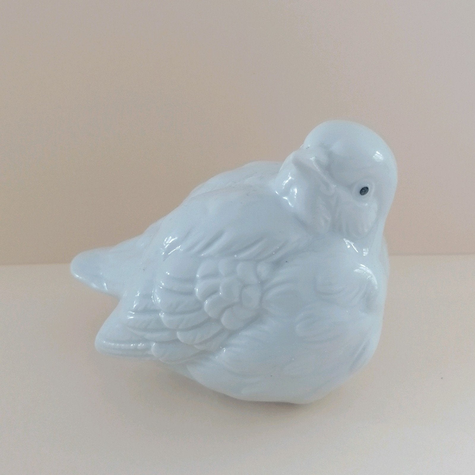 Beeld - Mus - Bolle witte vogel van porselein, Ophalen of Verzenden, Zo goed als nieuw, Dier