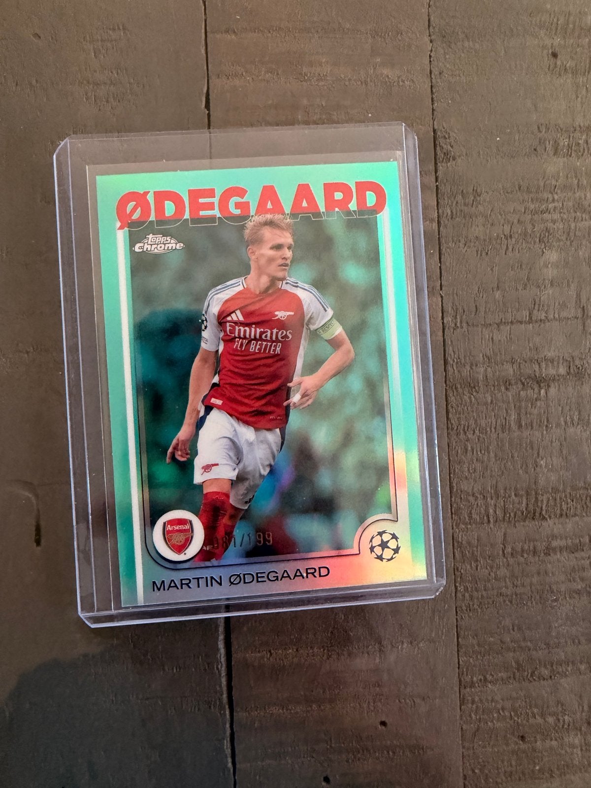Topps Chrome Martin Ødegaard Arsenal Voetbalkaart, Ophalen of Verzenden, Zo goed als nieuw, Buitenlandse clubs, Spelerskaart