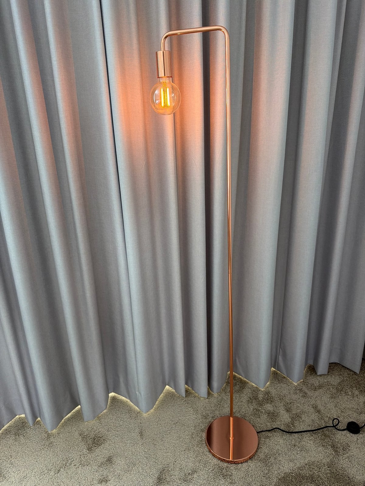 Frandsen Retail Koperen Vloerlamp met E27 Fitting, Ophalen, E27 (groot), Zo goed als nieuw, Metaal