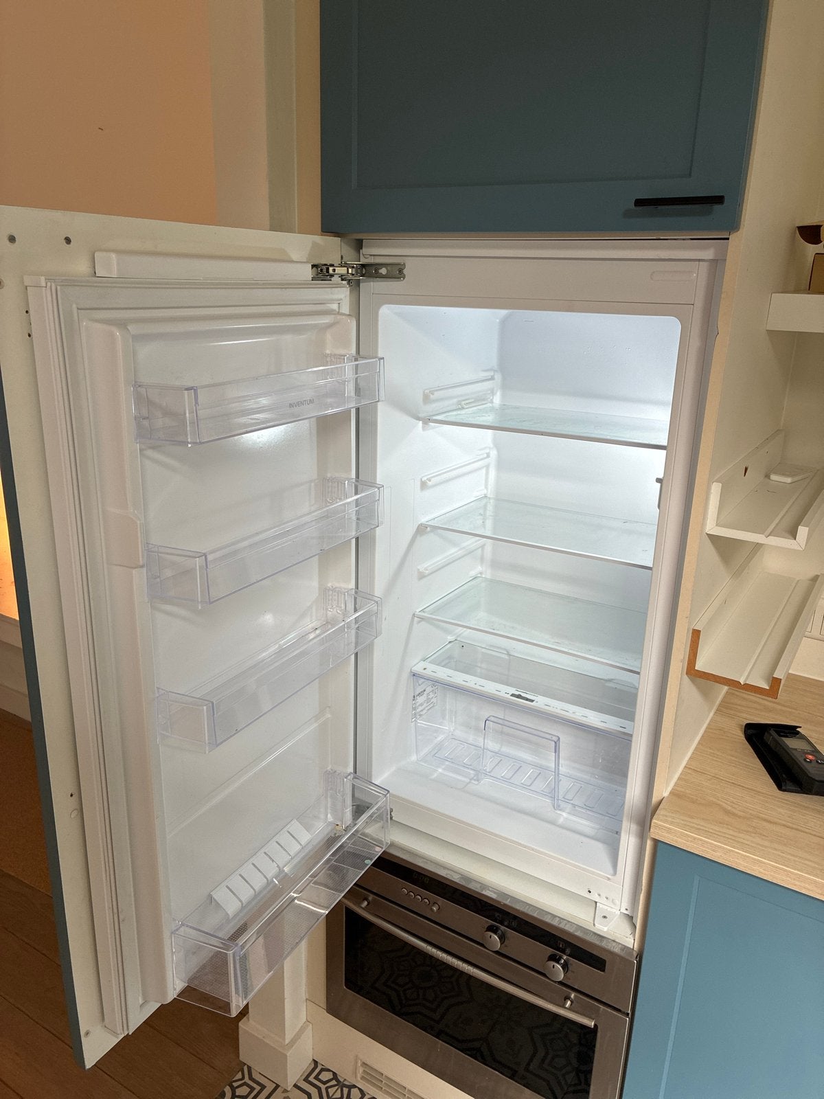 Inventum inbouw koelkast - Gebruikt, werkt perfect, Witgoed en Apparatuur, 100 tot 150 liter, 45 tot 60 cm, Ophalen, 85 tot 120 cm