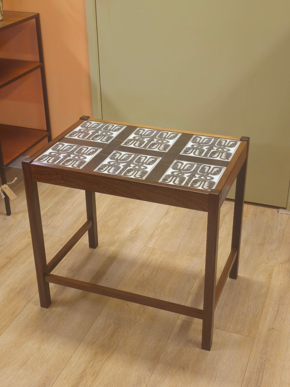 Vintage Deense Bijzettafel Salontafel Tafel Keramiek, Ophalen, Huis en Inrichting