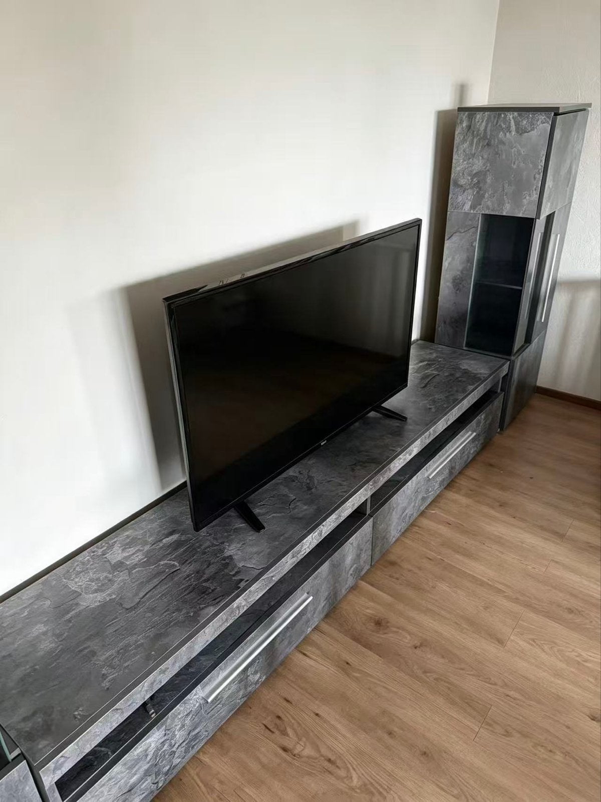Complete tv-meubel set (antraciet) + LG 45 inch Smart TV, Ophalen, Zo goed als nieuw, 100 cm of meer, LG