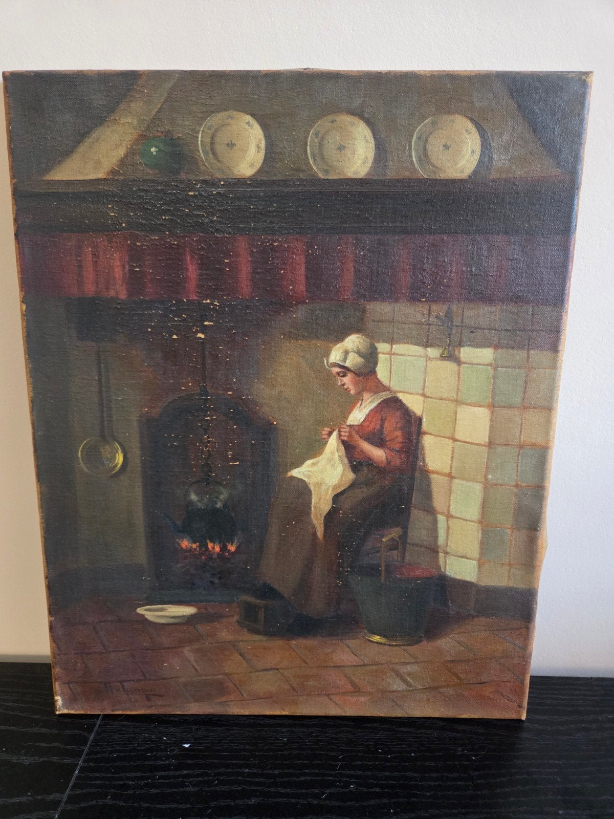 Klassiek Olieverfschilderij – Hendrikus van Langen (1874-196, Ophalen