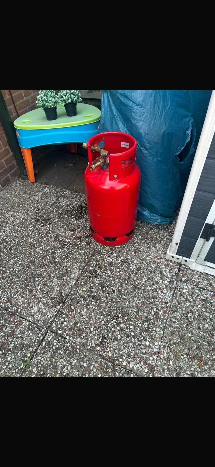 Rode LPG Gasfles, Ophalen of Verzenden, Zo goed als nieuw