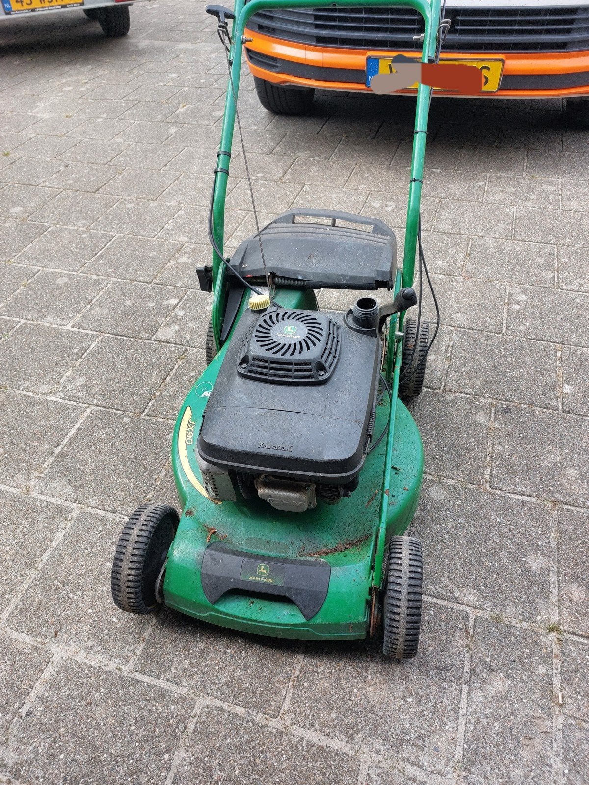 John Deere grasmaaier JX90 - Opknapper, Tuin en Terras, Grasmaaiers, John Deere, Cirkelmaaier, Gebruikt, Versnellingen