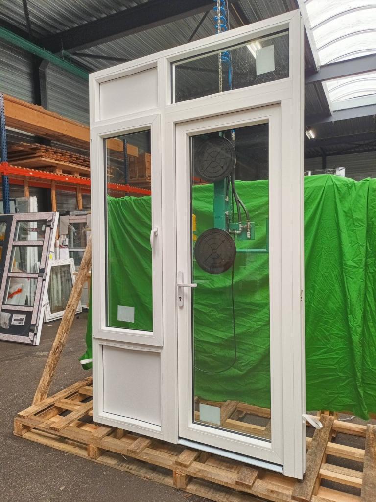 Kunststof Buitendeur volglas  b155,5 x h263 cm -2370-, Doe-het-zelf en Verbouw, Deuren en Horren, Niet ingevuld, Kunststof, Niet ingevuld
