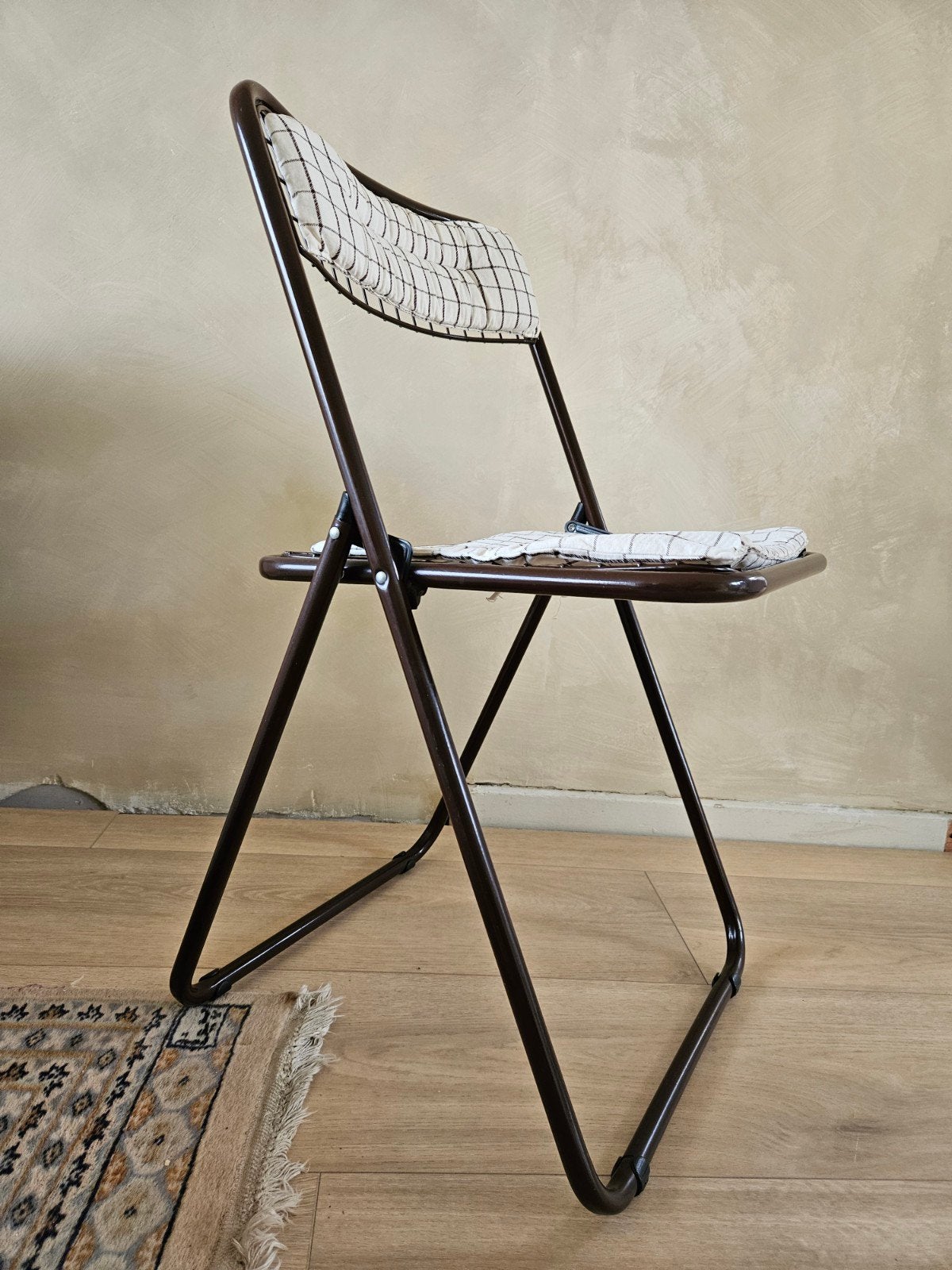 Vintage IKEA stoel Niels Gammelgaard, Järpen, inklapbaar, Ophalen, Bruin, Zo goed als nieuw, Metaal