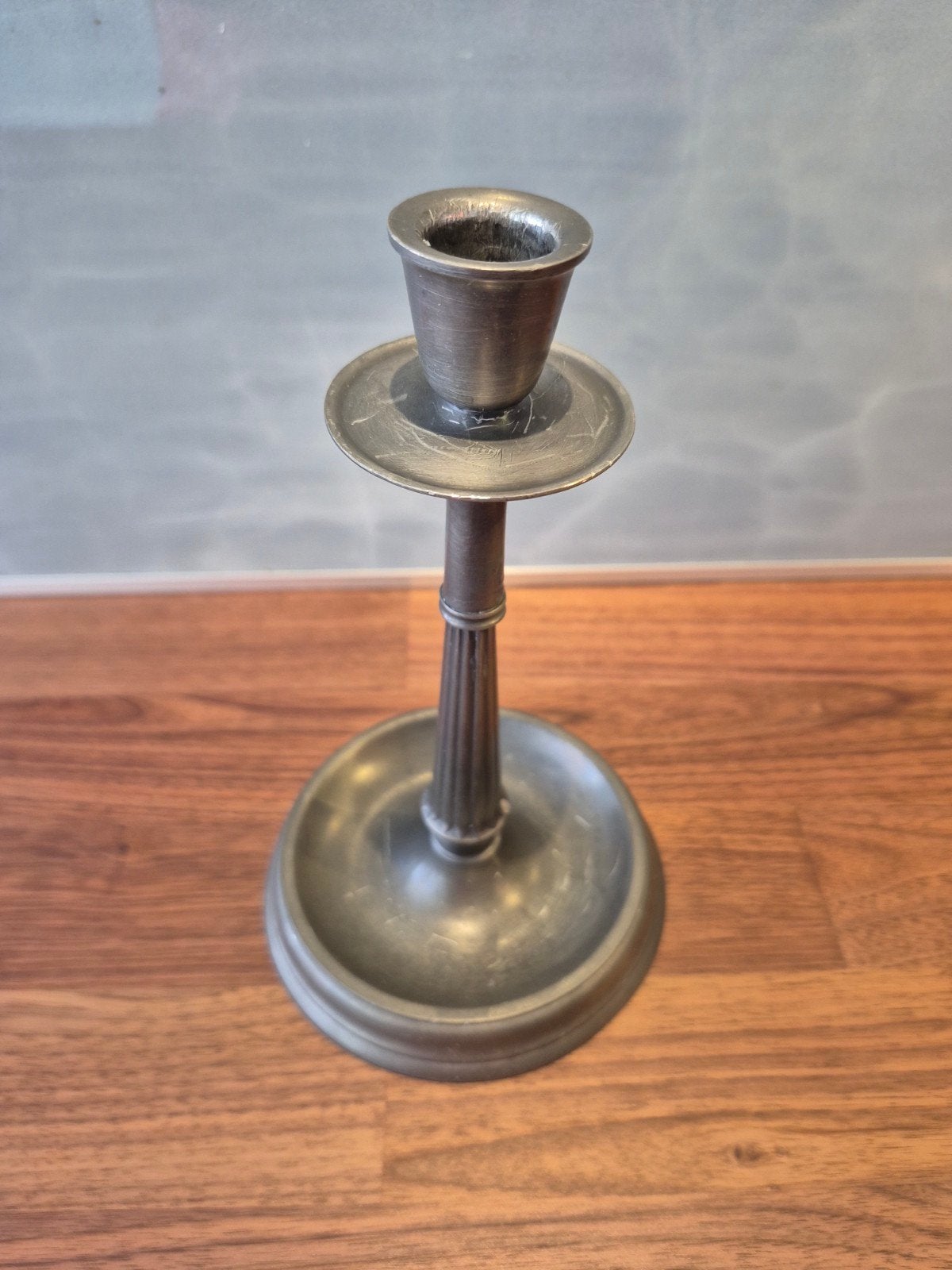 Vintage Tinnen kandelaar Royal Holland Pewter Daardrop, Ophalen of Verzenden