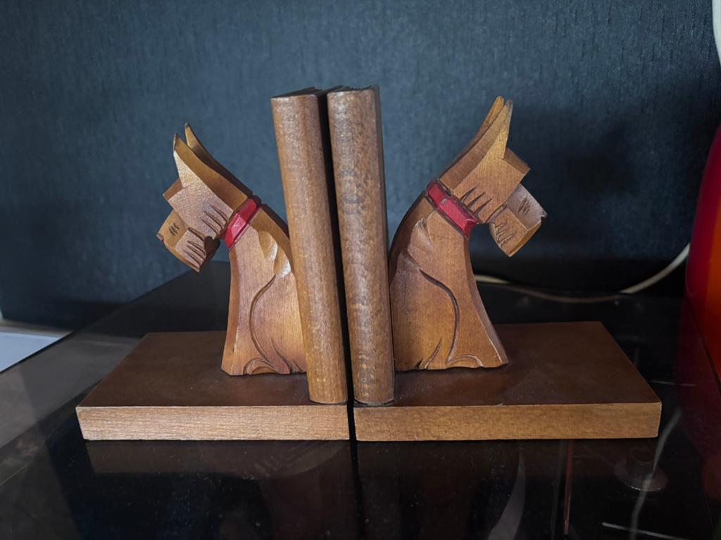Vintage Boekensteunen Scotty dogs, Ophalen of Verzenden, Gebruikt