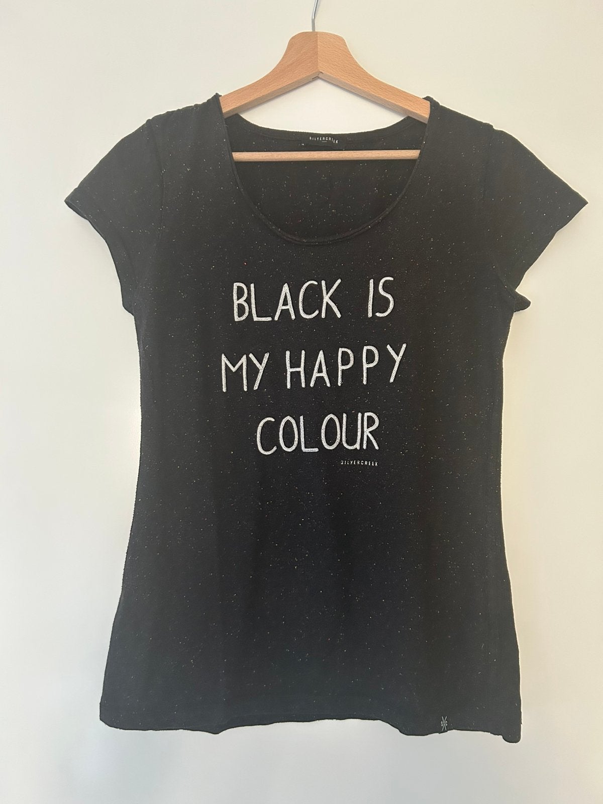 Zwart shirtje van Silvercreek - maat XS, Zwart, Ophalen of Verzenden, Zo goed als nieuw, Korte mouw