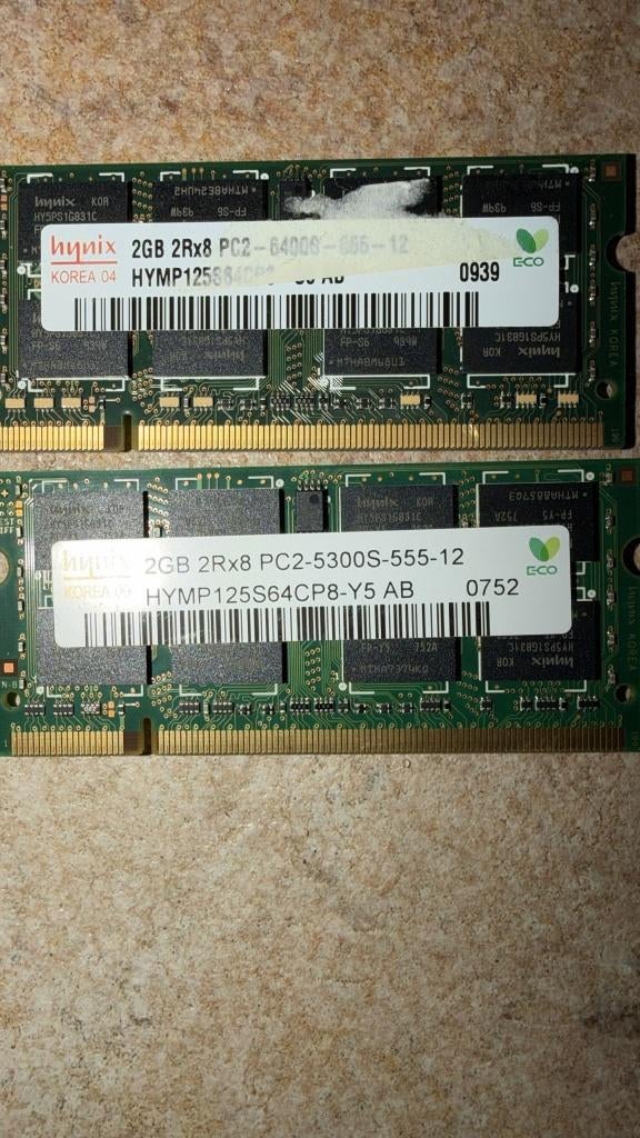 2Gb Laptop geheugen, Gebruikt, Ophalen of Verzenden, DDR2, Laptop