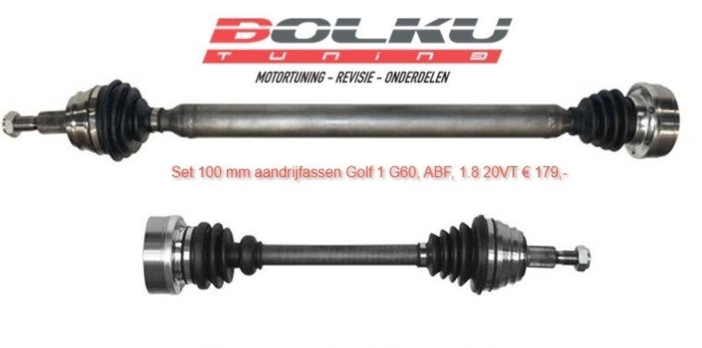 Bolku Tuning Aandrijfassen Set 100mm Golf 1 G60 ABF 1.8 20VT, Ophalen of Verzenden, Bolku Tuning, Info@bolku.nl, 6851TB