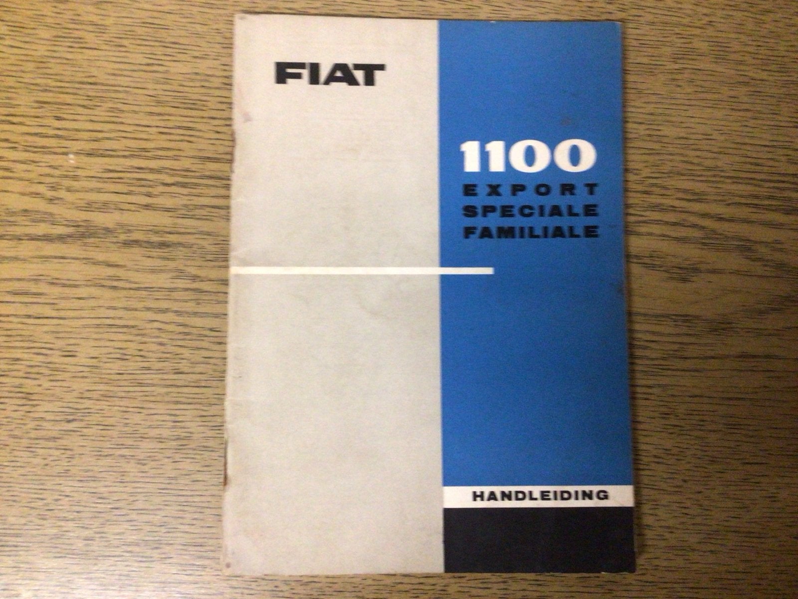 Fiat 1100 Export Speciale Familiale. Handleiding, 1961, Ophalen of Verzenden