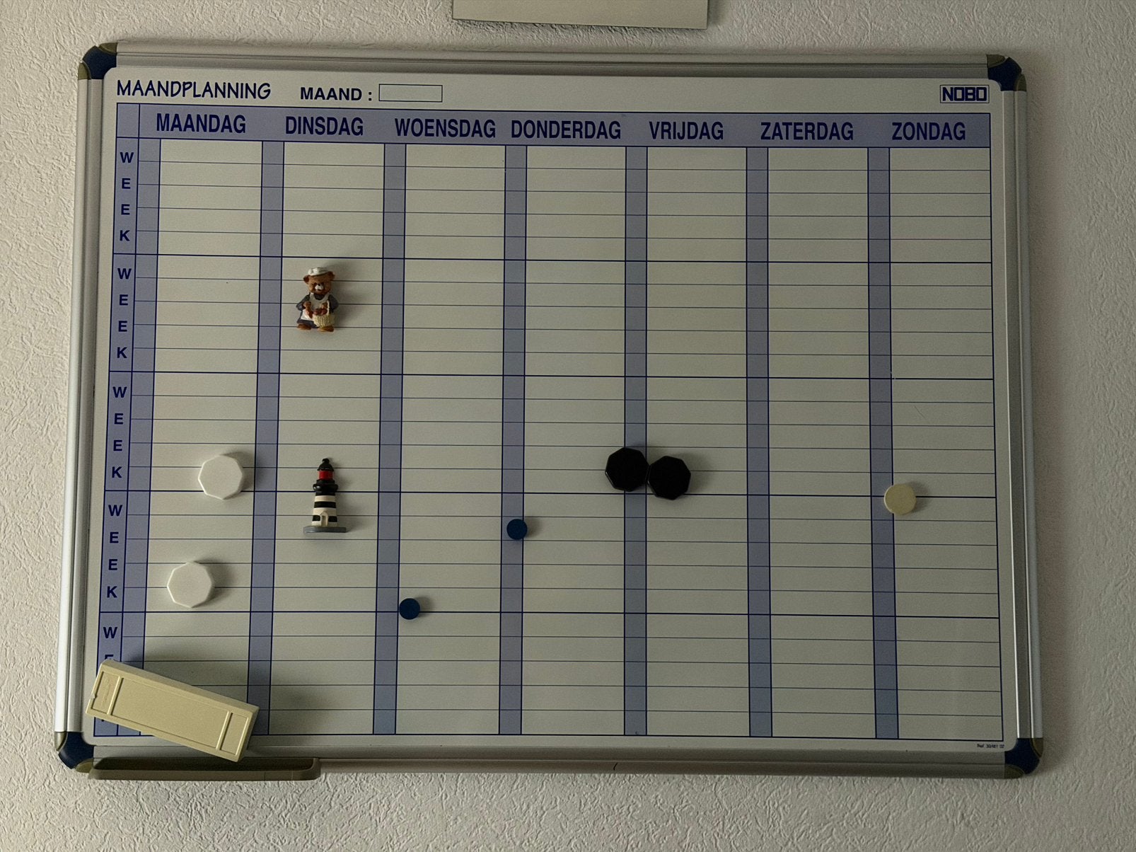 Te koop magnetisch whiteboard, Ophalen, Gebruikt, Whiteboard