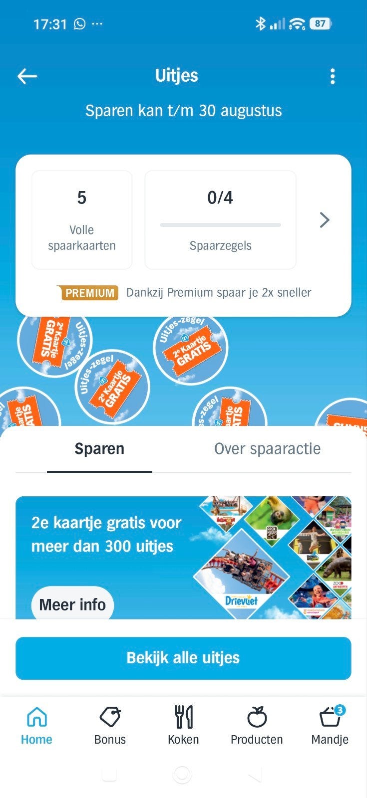 AH Dagje Uit spaarzegels, Albert Heijn, Ophalen