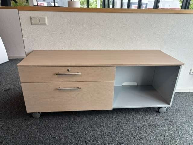 Verrijdbare kast Twinform 140x45cm Links L-eiken tv meubel, Niet ingevuld, Gebruikt, 100 tot 150 cm, Niet ingevuld