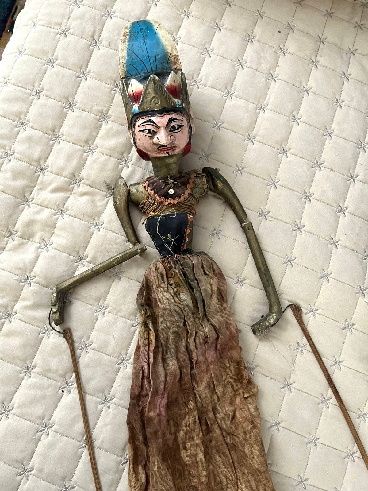 Antieke Wayang Golek Pop - Houten Handpop uit Indonesië, Ophalen of Verzenden, Gebruikt, Pop