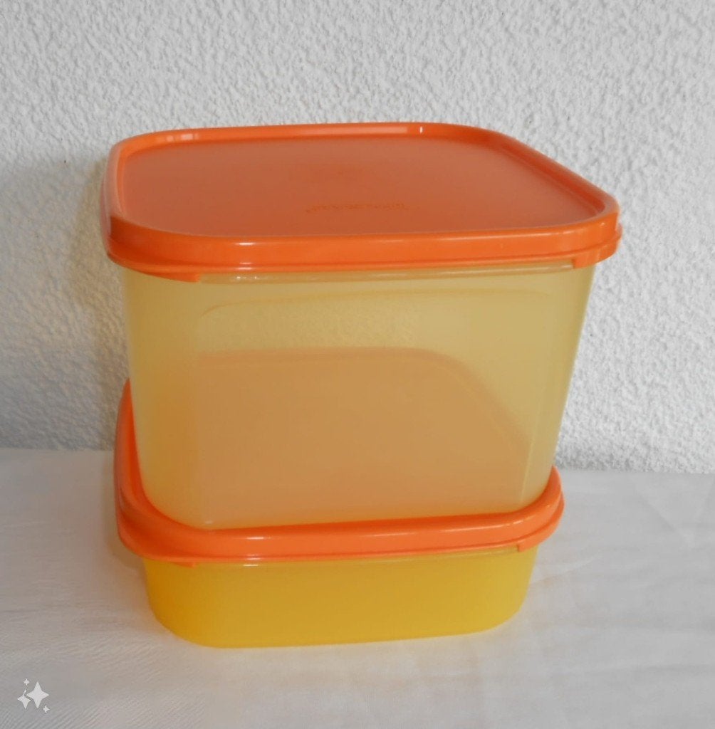 Tupperware Ruimtemaker 1,2L en 2,6L Geel/Oranje, Ophalen of Verzenden, Zo goed als nieuw, Oranje, Overige typen