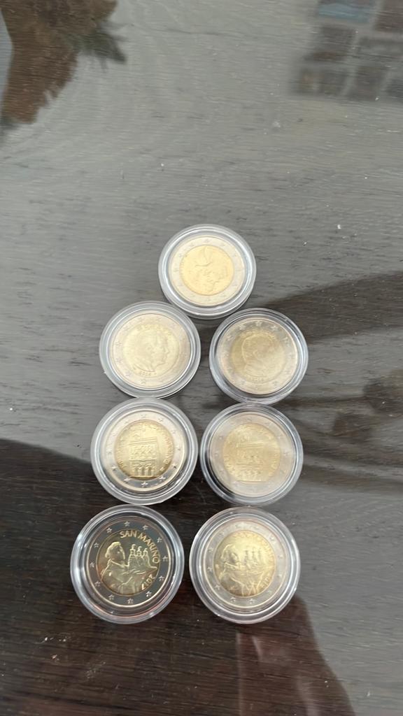 2 euromunten san Marino en Monaco, Postzegels en Munten, Munten | Europa | Euromunten, Ophalen of Verzenden, San Marino, 2 euro