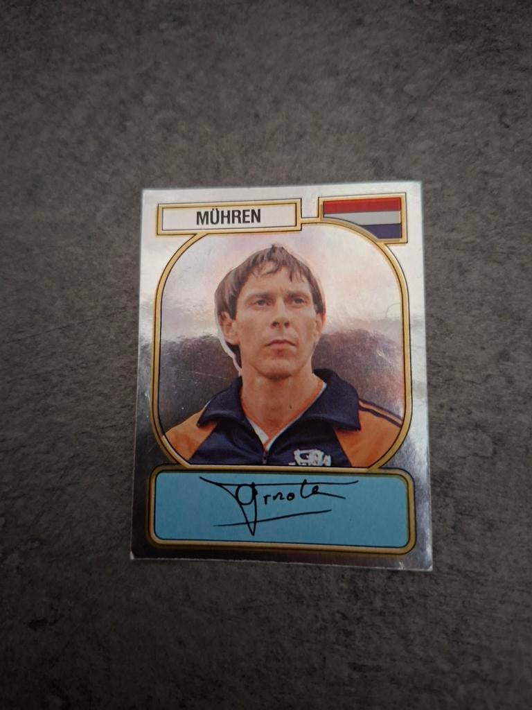 Panini sticker Voetbal 89. Speler Arnold Muhren Nederland., Verzenden, Zo goed als nieuw, Sticker