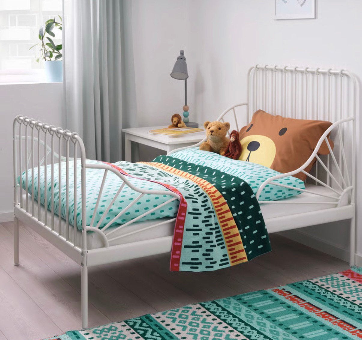 Minnen meegroeibed IKEA, Ophalen, 70 tot 85 cm, Zo goed als nieuw, Lattenbodem