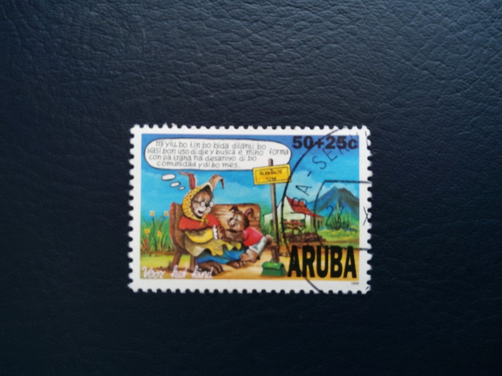 Aruba postzegel 50+25c - Gestempeld, Ophalen of Verzenden, Gestempeld