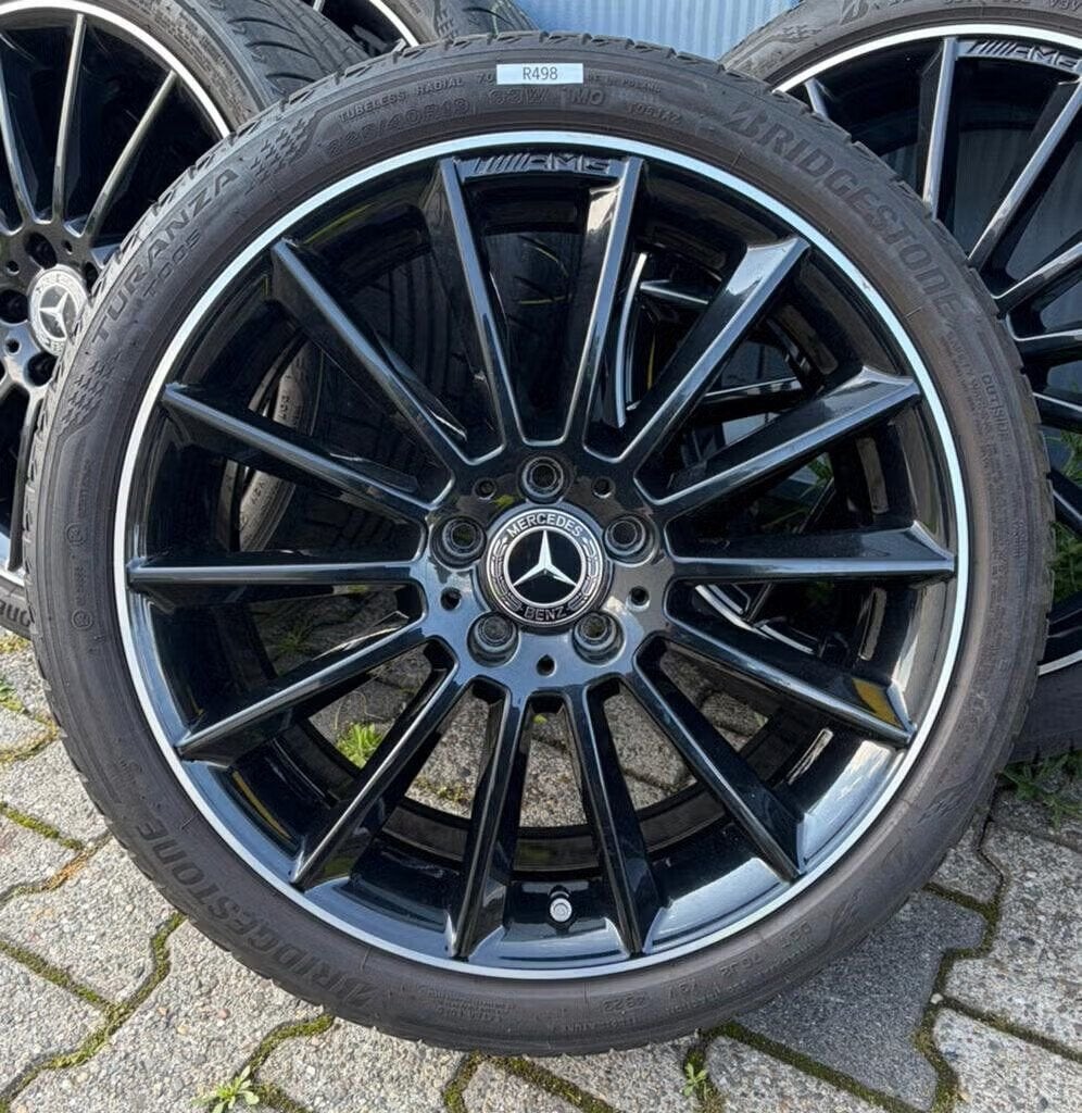 19'' Originele Mercedes A-Klasse CLA AMG Velgen +Zomerbanden, 19 inch, Gebruikt, -, -