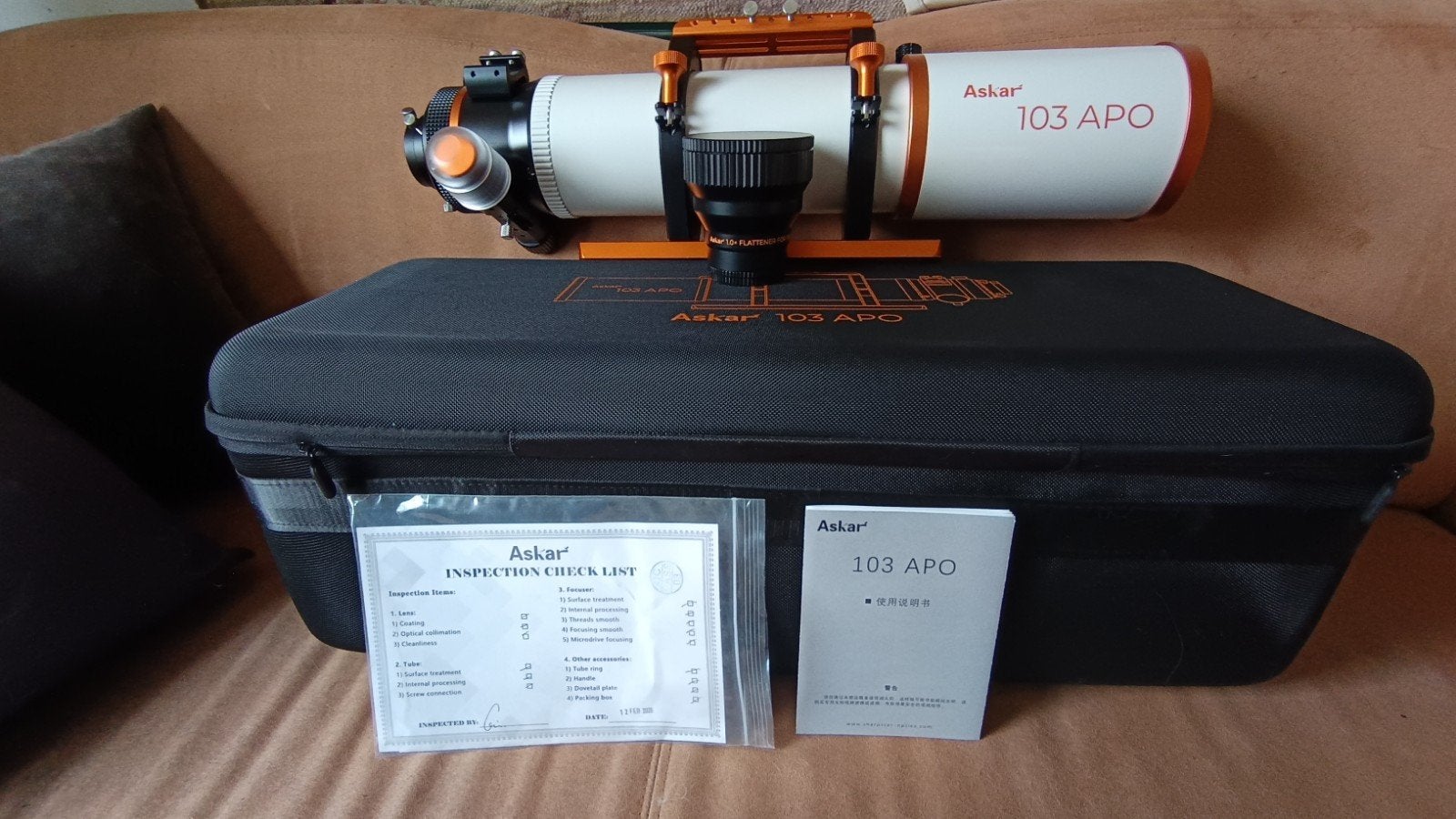 Askar 103 APO telescoop (700 mm) met flattener1.0, Ophalen, Zo goed als nieuw, 200 mm of meer, Lenzentelescoop (refractor)