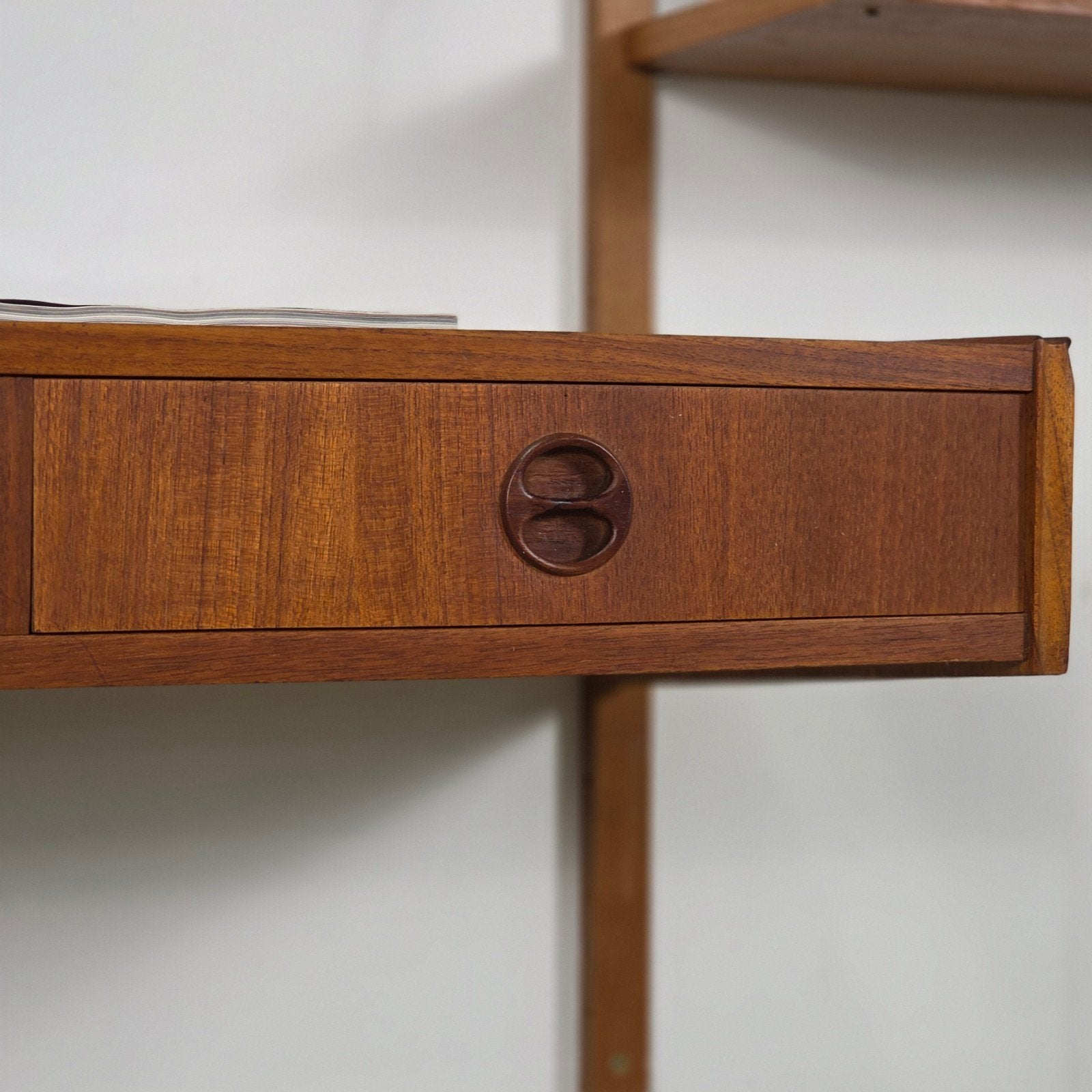 Vintage jaren 60 Deens teak modulair wandsysteem Mid Century, Ophalen, Gebruikt, Nvt, Nvt