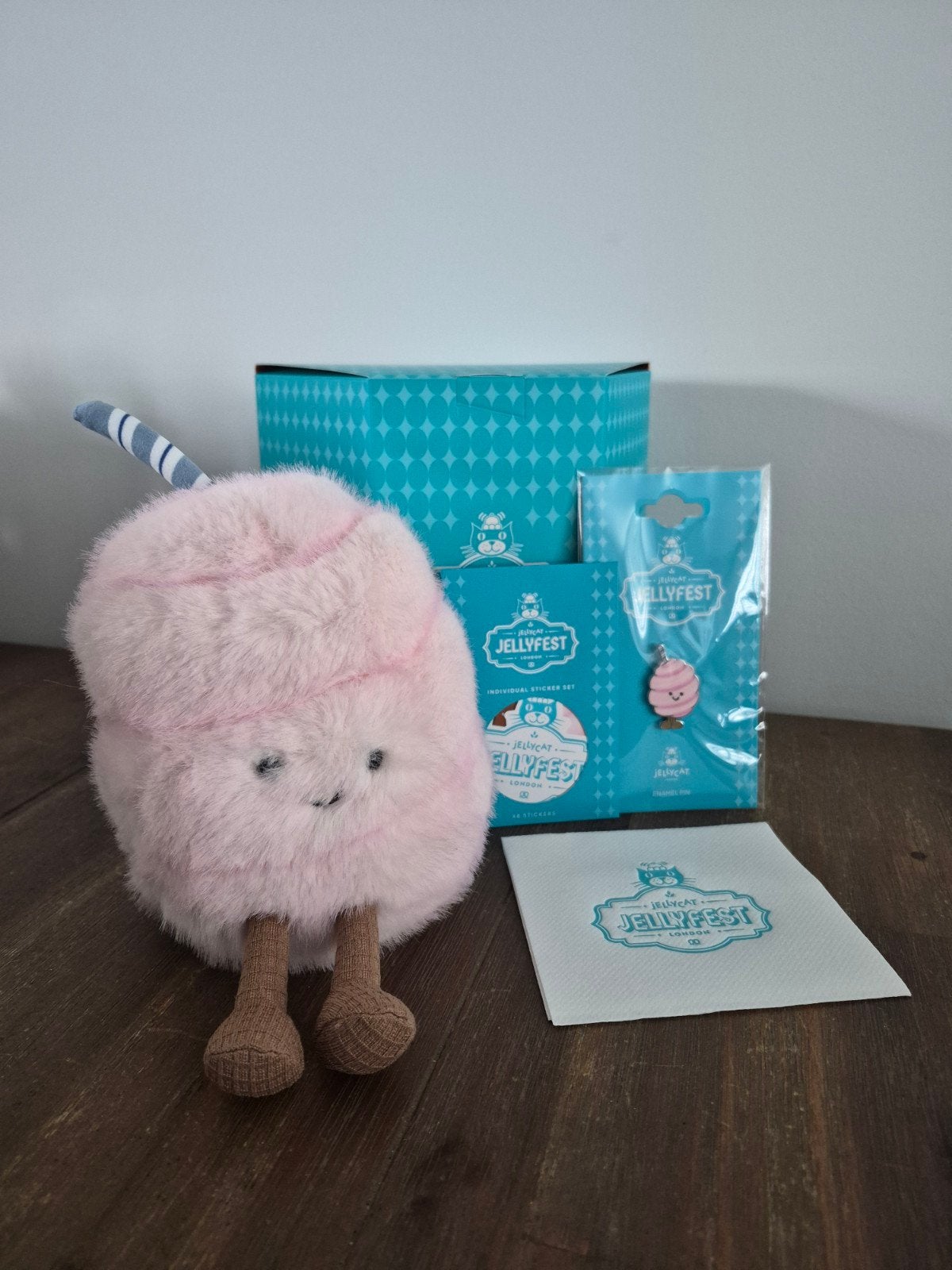 Nieuw Berlijn Exclusieve Jellycat Candy Floss, Suikerspin., Ophalen of Verzenden, Nieuw, Overige typen, Jellycat