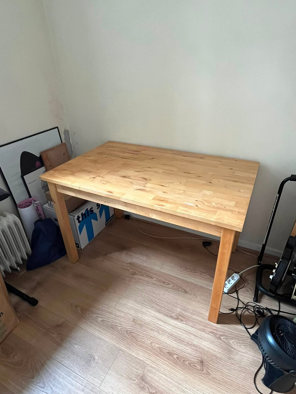 Houten Ikea tafel, Ophalen, Gebruikt, 100 tot 150 cm, 50 tot 100 cm