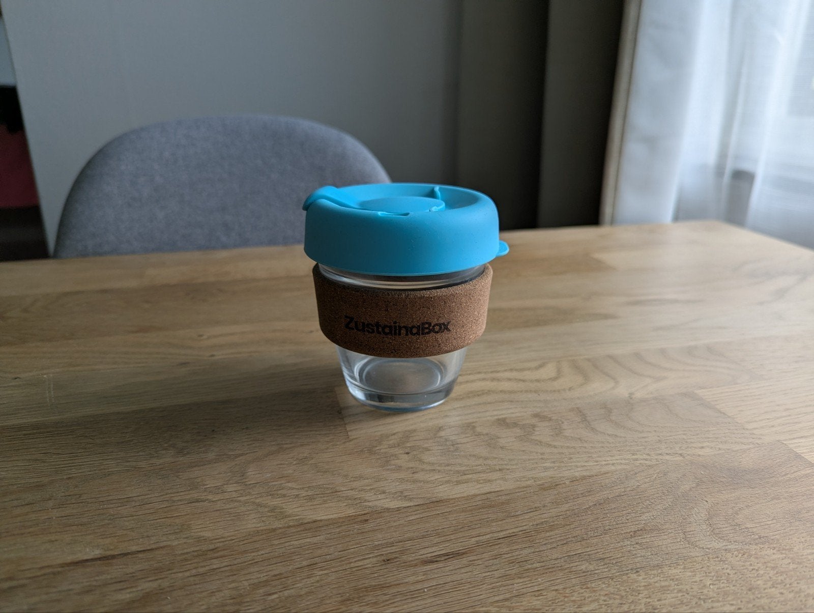 Glazen beker met deksel, Huis en Inrichting, Keuken | Servies, Glas of Glazen, Ophalen of Verzenden, Overige stijlen, Glas