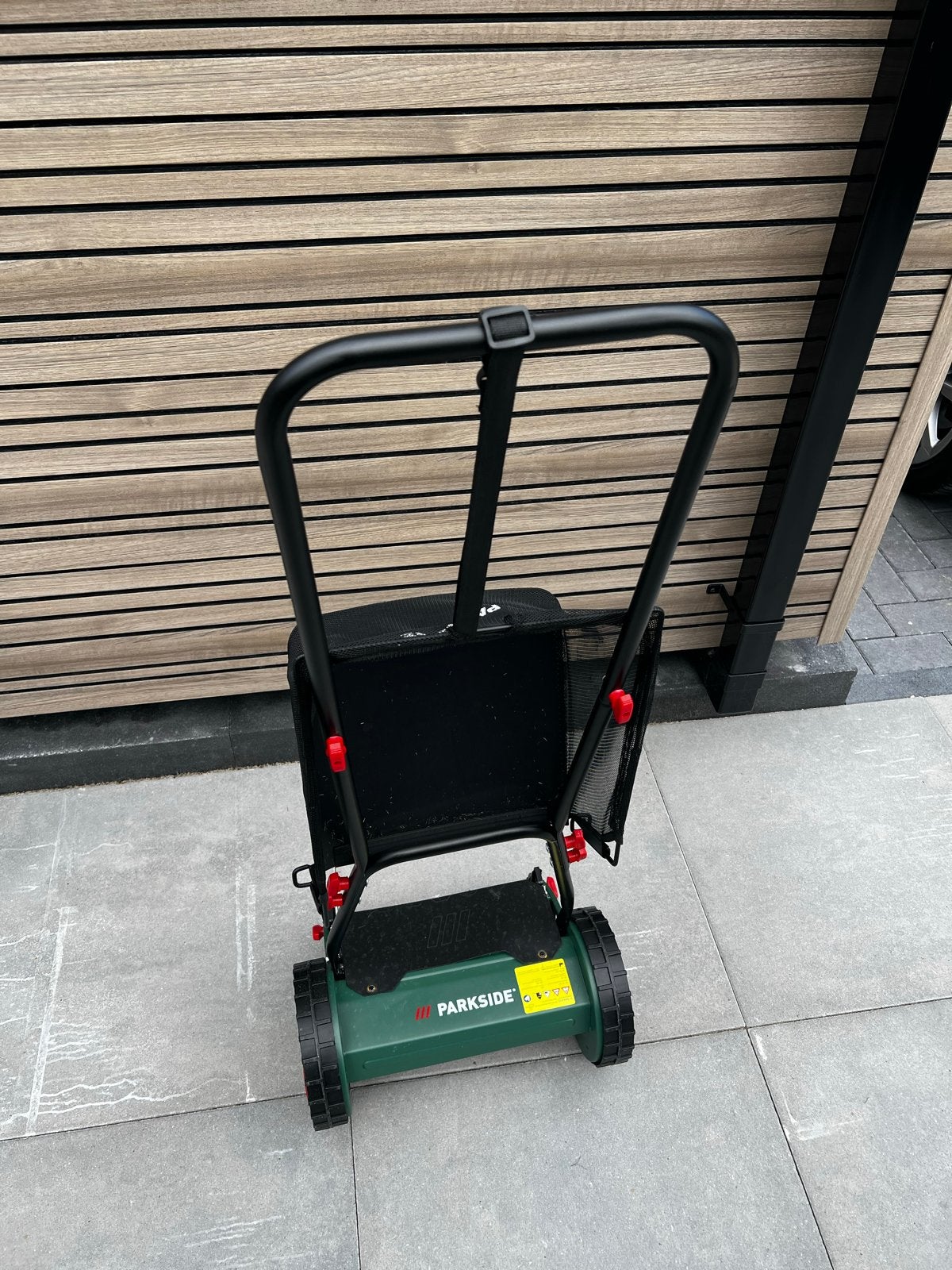 Parkside handgrasmaaier met opvangzak, Ophalen, Handgrasmaaier, Zo goed als nieuw, Opvangzak