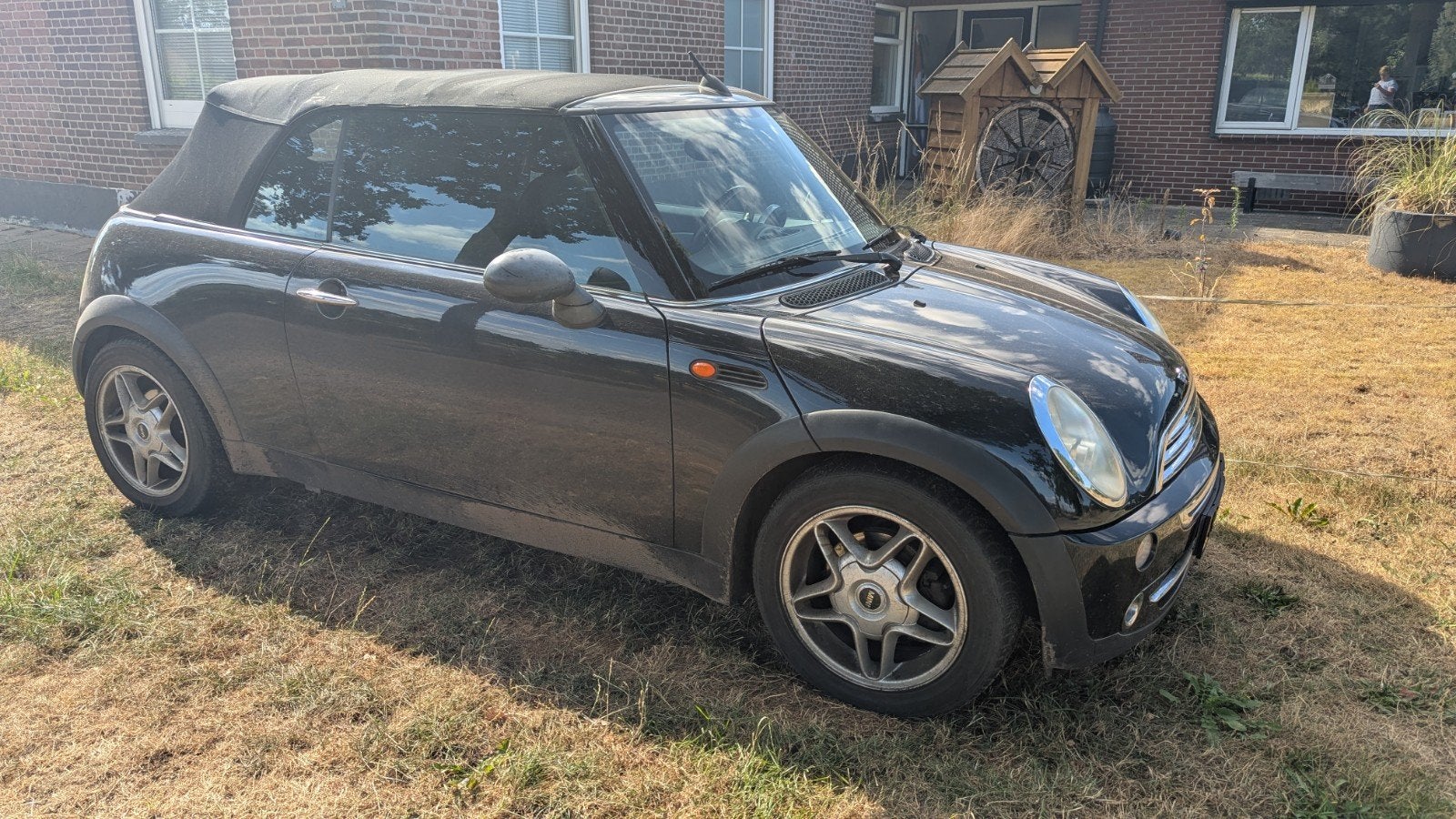 Mini 1.6 16V ONE Cabrio 2005 Zwart, Auto's, Stof, Zwart, 4 cilinders, Cabriolet