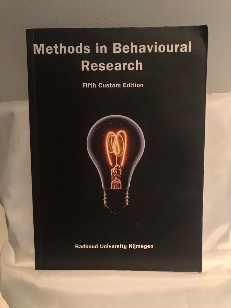 Studieboek Psychologie: Methods in Behavioural Research, Ophalen, Gamma, Gelezen, WO