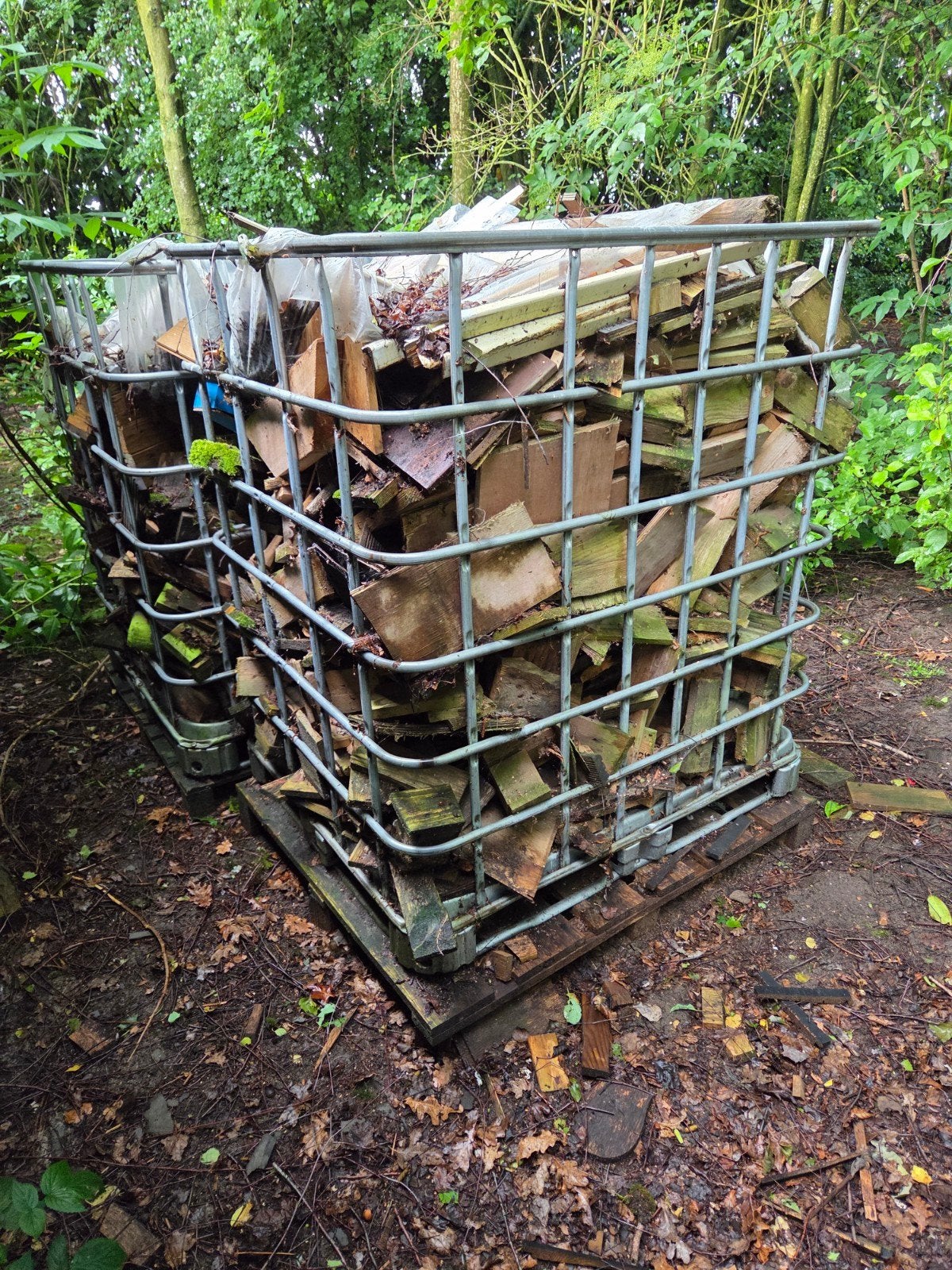 Stalen IBC kratten, 2 met hout, Ophalen, Gebruikt, 100 cm of meer, 60 cm of meer