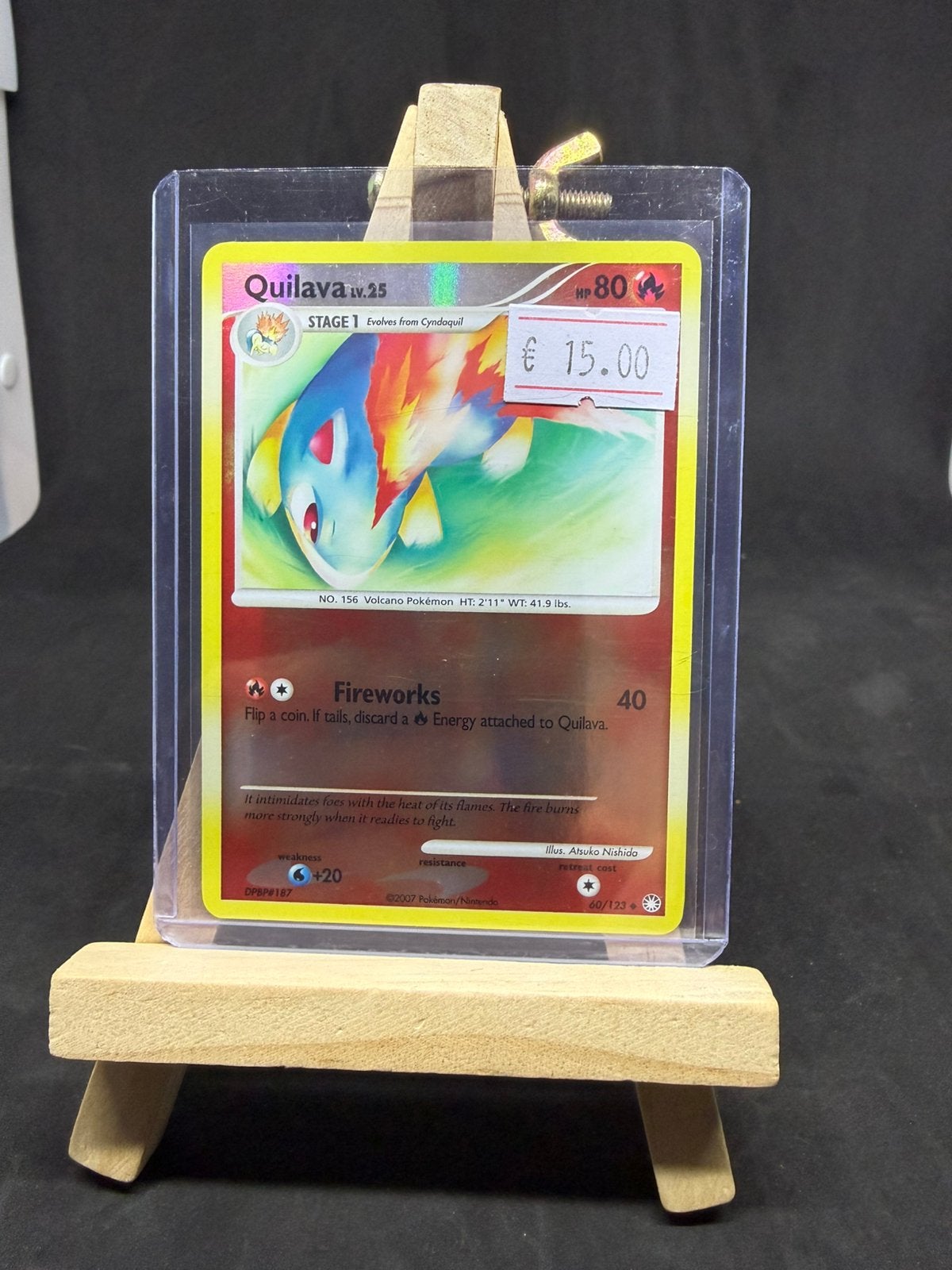 Quilava lv.25 60/123 reverse nm/nm, Ophalen of Verzenden, Zo goed als nieuw