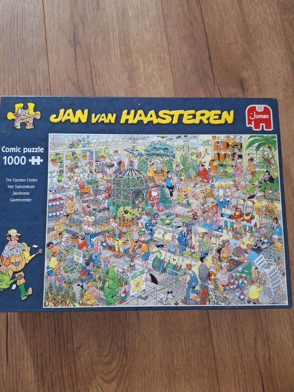Jan van Haasteren Het Tuincentrum 999/1000 stukjes, Ophalen of Verzenden, 500 t/m 1500 stukjes, Gebruikt, Legpuzzel