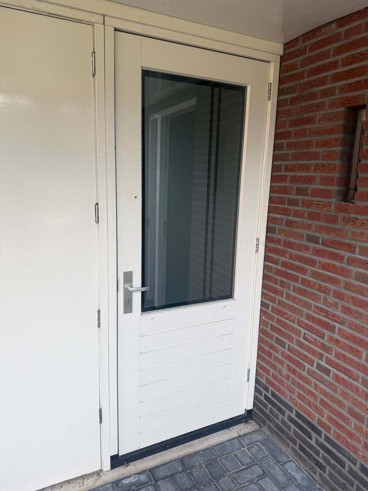 Hardhouten Buitendeur met Kozijn  Glas HR++, Ophalen, 80 tot 100 cm, 200 tot 215 cm, Hout